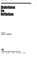 Cover of: Solutions to inflation