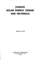 Cover of: Passive solar energy design and materials