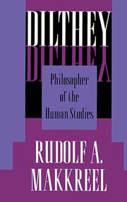 Cover of: Dilthey: philosopher of the human studies