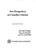Cover of: New perspectives on comedia criticism