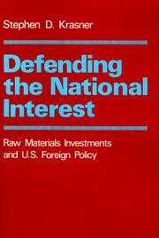 Cover of: Defending the national interest by Stephen D. Krasner