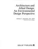 Cover of: Architecture and allied design