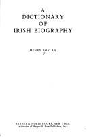 Cover of: A dictionary of Irish biography by Henry Boylan, Henry Boylan