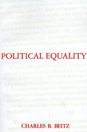 Cover of: Political equality by Charles R. Beitz