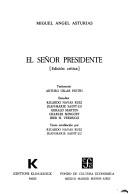Cover of: El señor presidente by Miguel Ángel Asturias