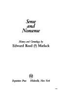 Cover of: Sense and nonsense by Edward Reed Matlack