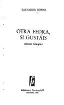 Cover of: Otra Fedra si gustáis