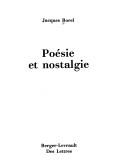 Cover of: Poésie et nostalgie.