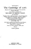 Cover of: Theatrum majorum.: The Cambridge of 1776 ... with which is incorporated The diary of Dorothy Dudley, now first published; together with an historical sketch ...