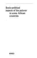 Cover of: Socio-political aspects of the palaver in some African countries.