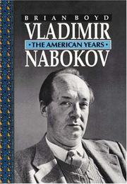 Cover of: Vladimir Nabokov : The American Years