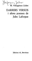 Cover of: Darrers versos i altres poemes de Jules Laforgue