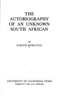 Cover of: The autobiography of an unknown South African.