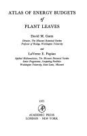Cover of: Atlas of energy budgets of plant leaves