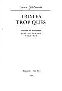 Cover of: Tristes tropiques.