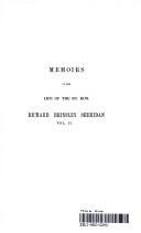 Cover of: Memoirs of the life of the Rt. Hon. Richard Brinsley Sheridan. | Thomas Moore
