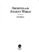 Cover of: Archives in the ancient world by Ernst Posner