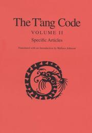 Cover of: The T'ang Code