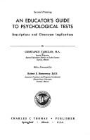 Cover of: An educator's guide to psychological tests: descriptions and classroom implications.