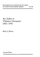 Cover of: An index to "Chinese literature" 1951-1976