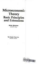 Cover of: Microeconomic theory: basic principles and extensions.