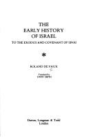 Cover of: The early history of Israel