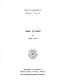 Cover of: Lenakel dictionary