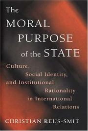 Cover of: The Moral Purpose of the State