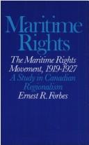 Cover of: The maritime rights movement, 1919-1927 by Ernest R. Forbes