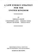 Cover of: A Low energy strategy for the United Kingdom