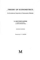 Cover of: Theory of econometrics by A. Koutsoyiannis