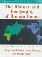 The History and Geography of Human Genes by Luigi Luca Cavalli-Sforza