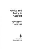 Cover of: Politics and policy in Australia