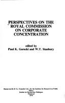 Cover of: Perspectives on the Royal Commission on Corporate Concentration