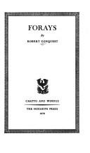 Cover of: Forays by Robert Conquest