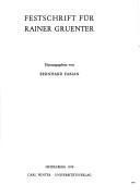 Festschrift für Rainer Gruenter by Rainer Gruenter, Bernhard Fabian
