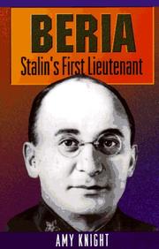 Cover of: Beria, Stalin's first lieutenant