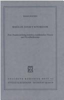 Cover of: María de Zayas y Sotomayor: zum Zusammenhang zwischen moralist. Texten u. Novellenliteratur