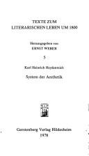 Cover of: System der Aesthetik