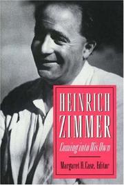 Heinrich Zimmer by Margaret H. Case