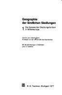 Cover of: Geographie der ländlichen Siedlungen.