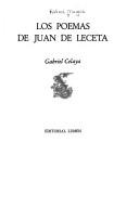 Cover of: Los poemas de Juan de Leceta.