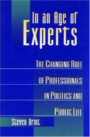Cover of: In an age of experts by Steven G. Brint
