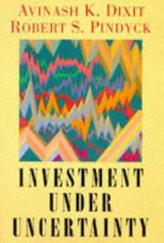 Cover of: Investment under uncertainty
