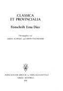 Cover of: Classica et provincialia: Festschrift Erna Diez