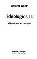 Cover of: Idéologies II by Joseph Gabel
