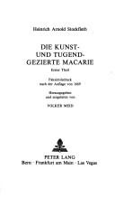 Cover of: Die kunst- und tugendgezierte Macarie by Heinrich Arnold Stockfleth