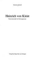 Cover of: Heinrich von Kleist: Naturwissenschaft als Dichtungsprinzip