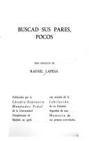 Cover of: Buscad sus pares, pocos: tres ensayos de Rafael Lapesa.