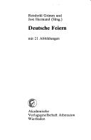 Cover of: Deutsche Feiern